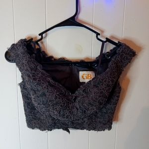 Embroidered Vintage Crop Top